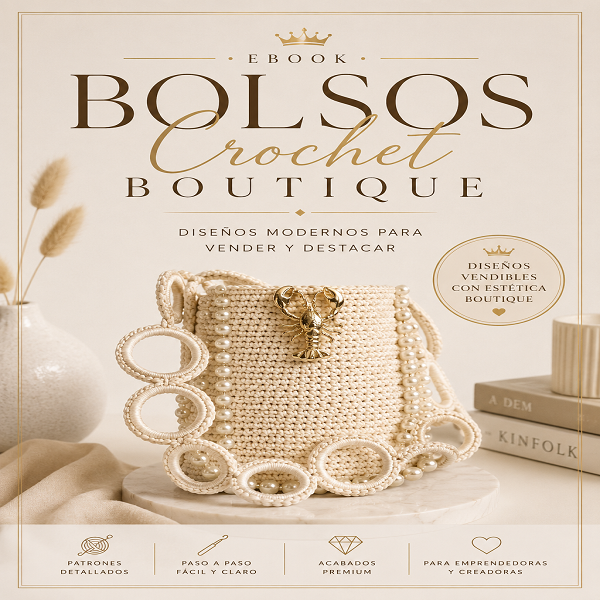 Ebook Bolsos Crochet Boutique | Diseños Premium para Vender y Destacar